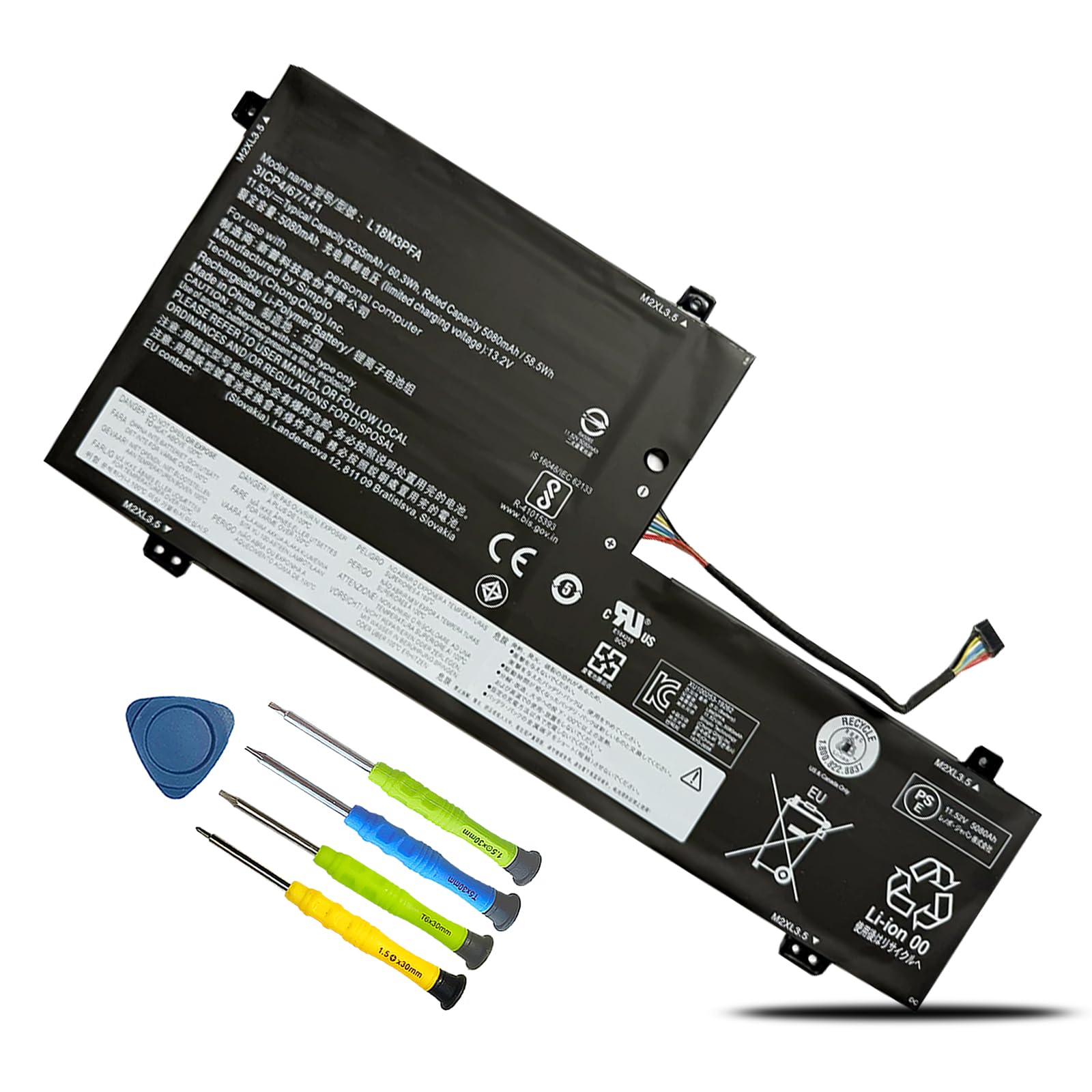 Amazon.com: BOWEIRUI 60.3Wh L18M3PFA L18D3PF2 Laptop Battery